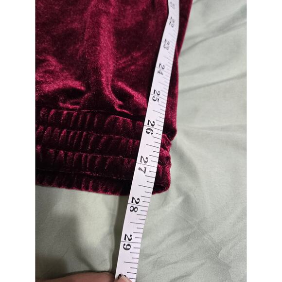 Skies are blue medium women's maroon wine velvet joggers new with tags - Picture 10 of 10